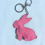 Cross-border hot selling cute diamond-encrusted bunny women's bag pendant fashion korean velvet hot diamond two-color diamond keychain