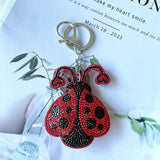 Cross-border hot-selling creative cartoon ladybug key chain ladybug women's bag hanging accessories small gifts wholesale