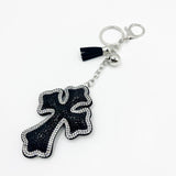 Cross-border diamond-encrusted cross keychain creative korean velvet key chain bag pendant tk hot-selling pendant jewelry factory