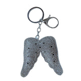 Angel wing keychain charm - korean velvet full diamond leather rhinestone angel bag charm - cross-border hot seller