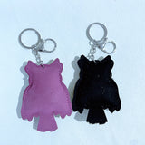 Cross-border hot-selling diamond-encrusted owl women's bag pendant fashion korean velvet hot diamond two-color diamond keychain wholesale