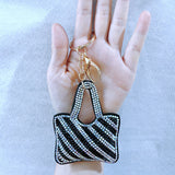 Cross-border hot selling aliexpress hot diamond hot picture heart bag keychain women's bag car key pendant