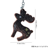 Cross-border christmas diamond-encrusted non-woven keychain pendant cartoon cute elk women's bag pendant exquisite gift