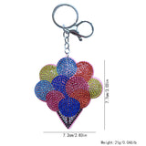 Korean velvet colorful balloon keychain - birthday party favor, happy theme bag charm, backpack accessory