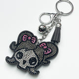 Diamond skull girl keychain cartoon tassel pendant cute bag car accessories new arrival hot diamond pendant