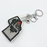 Rhinestone lighter keychain tassel charm - women's bag & car accessories - diamond embellished