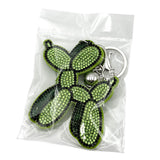 New diamond-studded balloon dog keychain - cartoon bag charm, creative accessory, cross-border hot seller