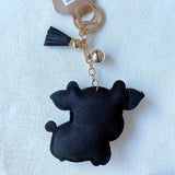 Cross-border hot-selling tassel diamond-encrusted puppy women's bag pendant fashion korean velvet hot diamond two-color diamond keychain