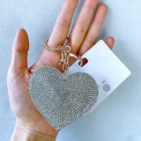 Xiaoxiangfeng heart hot diamond leather keychain fashion keychain pendant velvet diamond bag pendant wholesale