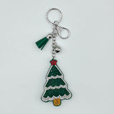 New christmas rhinestone keychain bag charm - hot selling rhinestone tassel decoration for cross-border e-commerce