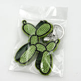 New diamond-studded balloon dog keychain - cartoon bag charm, creative accessory, cross-border hot seller