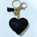 Creative diamond-studded heart keychain charm - fashionable peach heart bag accessory - small gift diamond crystal keyring