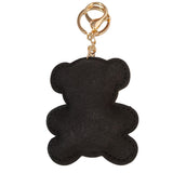 Bag charm women's korean velvet bear heart keychain cute animal pendant schoolbag accessory backpack ornament
