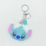 Rhinestone stitch keychain cartoon pendant cute tassel bag packaging decoration fashion girl gift