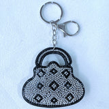 Chanel-inspired chic bag accessories: korean velvet rhinestone perfume bottle bag charm, luggage ornament wholesale