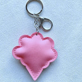 Korean velvet colorful balloon keychain - birthday party favor, happy theme bag charm, backpack accessory