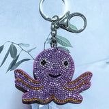 Octopus keychain, korean velvet multi-claw pants chain pendant, smart ocean style luggage accessories