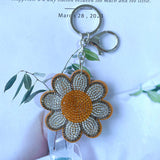 Daisy sunflower bag charm - hot selling korean velvet rhinestone bag accessories, keychains, and phone case decorations for cross-border e-commerce