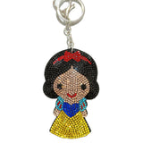 2026 hot-selling european and american new arrivals: korean velvet rhinestone ice princess series keychains, bag charms, and accessories