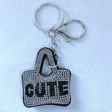 Mini cute bag keychain - ultra-lightweight & portable mini bag chain accessory - belt buckle charm - super sparkly hot seller