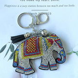 Cross-border key pendant cute elephant diamond-encrusted hot diamond keychain pendant creative cartoon small gift wholesale