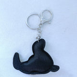 Seal keychain - korean velvet rhinestone ocean series - smooth and rounded design - backpack decoration charm