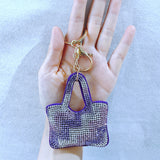 Cross-border hot selling aliexpress hot diamond hot picture heart bag keychain women's bag car key pendant