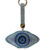 Cross-border evil eye keychain - korean velvet turkish nazar boncuk luggage & bag accessory