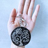 Tree of life family tree diamond pendant korean velvet hot diamond keychain super flash luggage pendant wholesale
