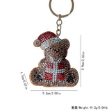 Korean velvet diamond-encrusted santa claus bag accessories hot diamond lift-up key chain women's bag hanging holiday gifts wholesale