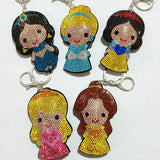 2026 hot-selling european and american new arrivals: korean velvet rhinestone ice princess series keychains, bag charms, and accessories